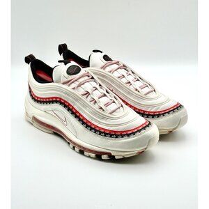 Nike Air Max 97 White/Habanero Red-Black Men's Size 11.5 - CK9397-100 Pre Owned